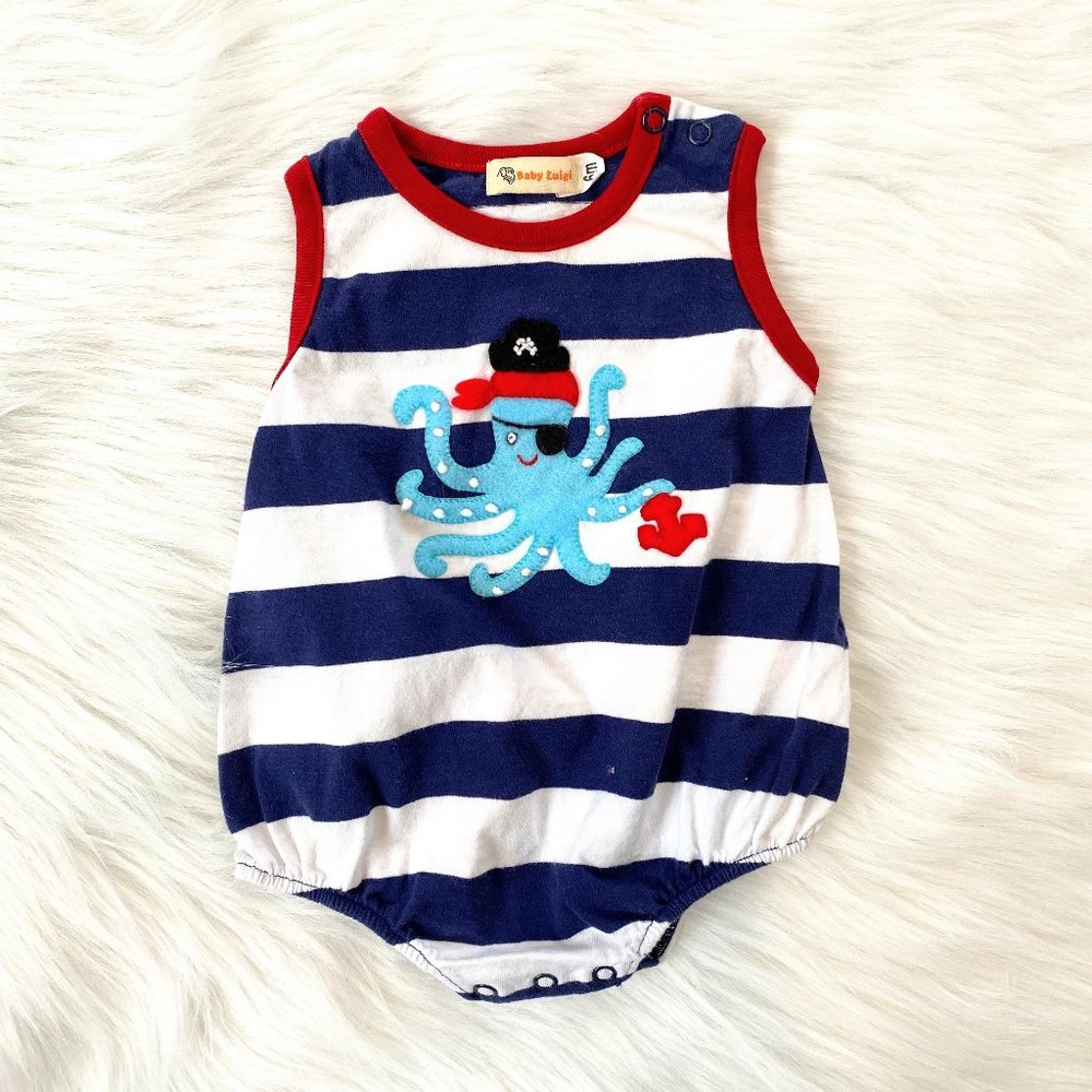 Baby Luigi Boys Octo Pirate Bubble Suit 6M